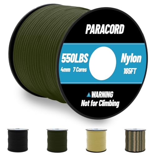 Cabo de Paracord 4Mm 550Lbs 50Mt (Recondicionado Como Novo) Omtofo - Corda de escalada - 550Lbs, 50m, nylon, poliéster