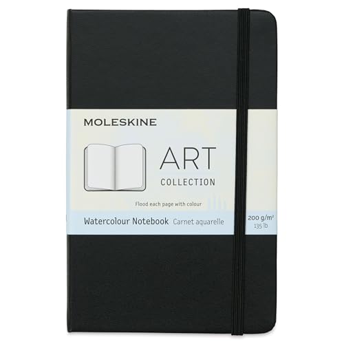 Caderno Moleskine Sketchbook Watercolor - Preto Moleskine - Cadernos e bloco de notas - papel resistente, suporta água, desenho, experimentação