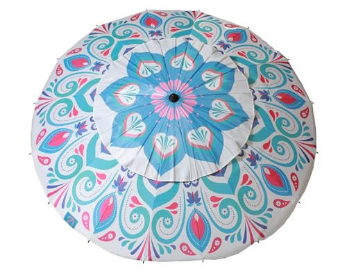 Guarda-Sol ATOSA Mandala Floral (Azul - Alumínio) ATOSA - Móveis de exterior - azul, alumínio, floral