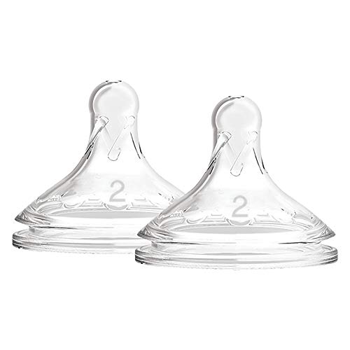 Tetina DR BROWNS Tetina Silicona Options Plus Wide Neck Level 2 HANDI-CRAFT - Biberões - silicone médico, fluxo lento, orifícios variados, imita pescoço materno