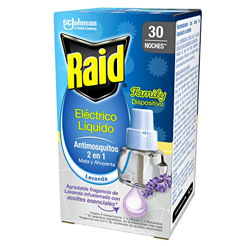 Recarga de Repelente Elétrico Líquido Family Lavanda 30 Noites SCJohnson - Repelentes de insetos domésticos - difusor elétrico, mosquitos, 30 noites, lavanda