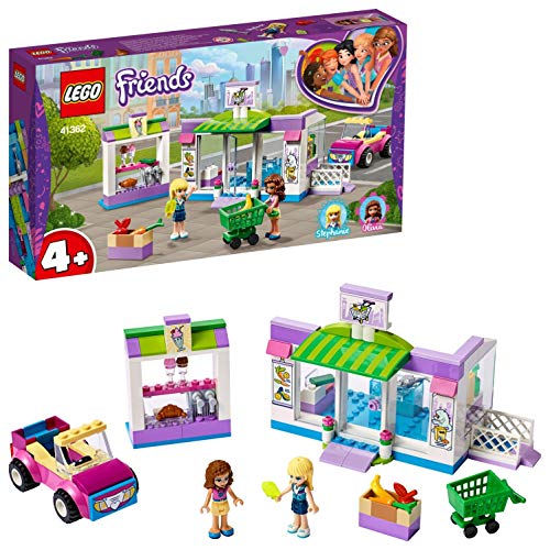 LEGO Friends: Supermercado de Heartlake City (Idade Mínima:4 - 140 peças) LEGO - Blocos de encaixe - supermercado, 4 anos, 140 peças, carro, gelataria