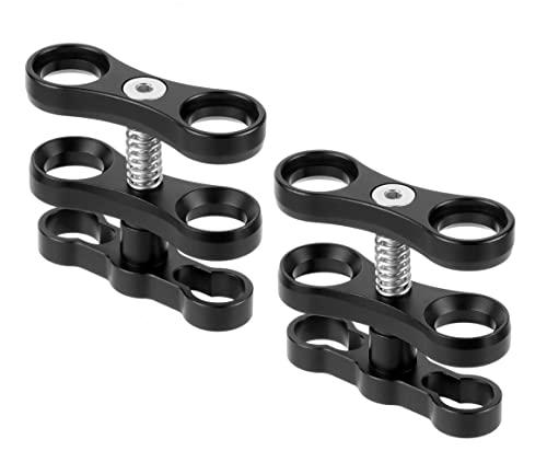 Suporte para câmara digital Faefty 2 Unidades de Suporte de Sujeção para Câmara Subaquática FAEFTY - Acessórios para lanterna - alumínio, preto, GoPro, Hero3+, HERO4
