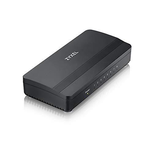 Switch de rede ZyXEL GS-108S v2 Unmanaged Gigabit Ethernet (10/100/1000) Preto Zyxel - Concentradores e comutadores - gigabit ethernet, unmanaged, 8 ports, preto