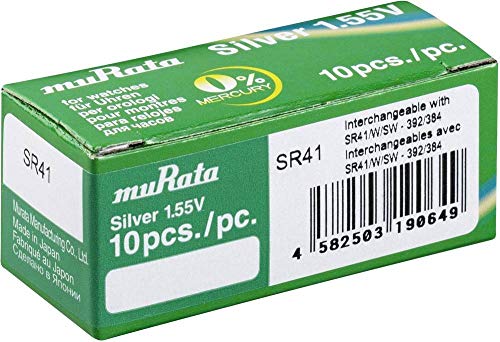 Pilha Não Recarregável MURATA SR41-PBWW 384 Murata - Baterias - 1.5v, alcalina, SR41-PBWW, 10 unidades