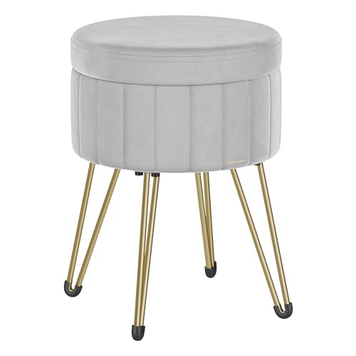 Banco de Arrumação SONGMICS Cinzento (39x44.5x45cm) SONGMICS - Conjuntos de móveis - industrial, metálico, poliéster, compartimento oculto