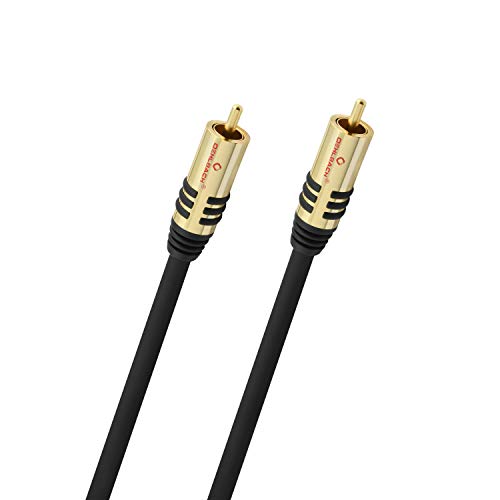 Cabo de Áudio OEHLBACH (RCA - RCA - 8 m - Preto) OEHLBACH - Cabos de áudio e vídeo - 8 m, RCA, preto, dourado