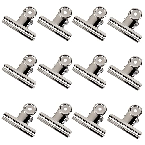Guokoff Bulldog Clips 12 Unidades 50Mm (Recondicionado Como Novo) GUOKOFF - Clipes de pasta - 12 unidades, 50mm, recondicionado