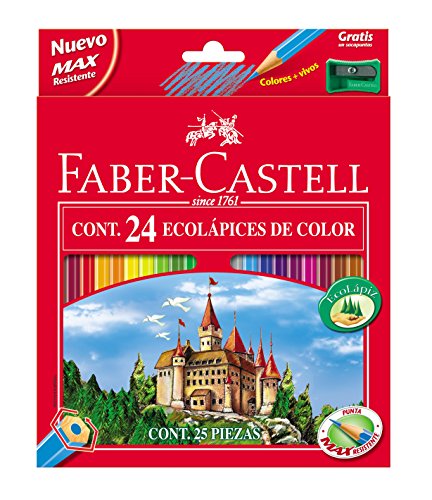 Lápis de Cor FABER CASTELL 24 Unicórnio Ecológico Faber-Castell - Lápis - ecológico, madeira certificada, traço suave