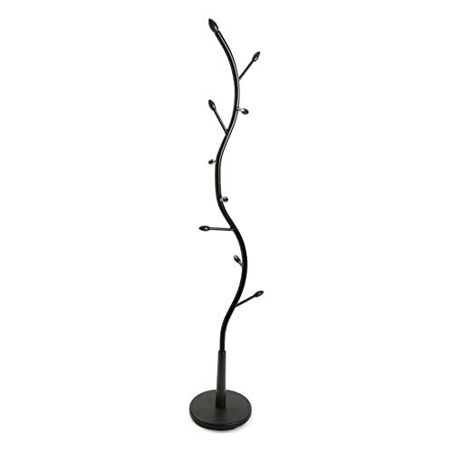 Suporte para Chapéus VERSA Swindon Preto VERSA - Cabides para casacos e chapéus - 20 kg, preto, metal, 185 cm