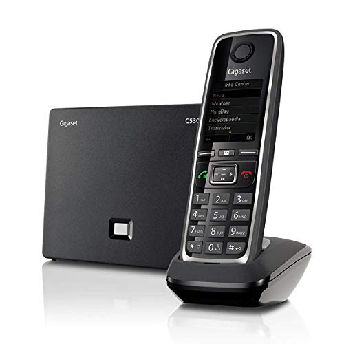 Telefone fixo GIGASET C530 IP Preto (Telefone Sem Fios) Gigaset - Telefonia - telefone fixo, gigaset c530 ip, preto, sem fios, polifónicos, ecrã a cores