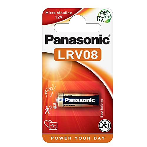 Pilhas PANASONIC LRV08 (12 V - 38 mAh) Panasonic - Baterias de uso geral - alcalino, botão, 12V, 38mah