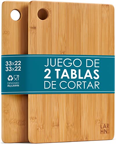 Conjunto de Tábua de Cortar de Madeira Premium Extra-Gruesa LARHN - Tábuas de corte - madeira, extra-gruesa, premium