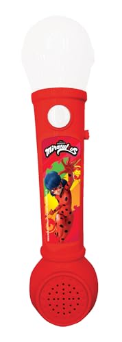Microfone LEXIBOOK Miraculous Ladybug Cat Noir Lexibook - Microfones - microfone, luz, som, ladybug, cat noir, canções
