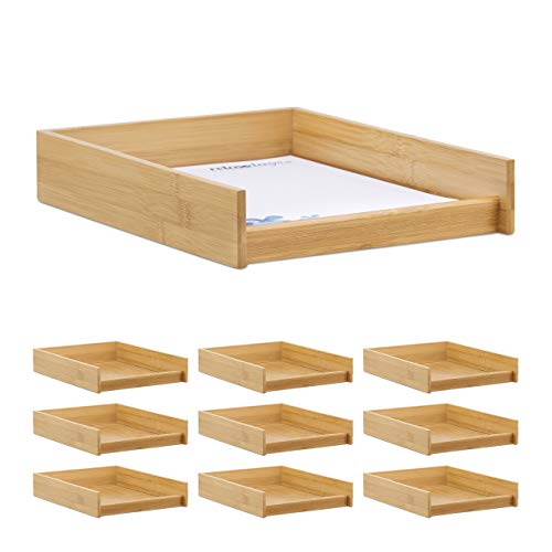 Organizador de Secretaria 10 Bandejas para Documentos Relaxdays - Utensílios de mesa - organizador, secretária, bandejas, documentos