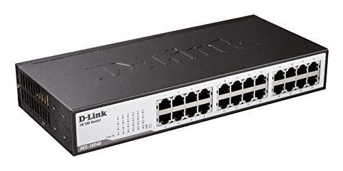 Switch de rede d-link 24-port 10/100m nway desktop internal psu (incl. 19'' rack mount kit) D-Link - Concentradores e comutadores - Switch, 24 portas, 10/100M, desktop, PSU, kit de montagem