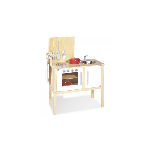 Cozinha de Brincar PINOLINO Jette (Idade Mínima Recomendada: 3 anos) Pinolino - Cozinhas de brinquedo e alimentos de brincar - portas, grelha elétrica, fogão a gás, chaleira