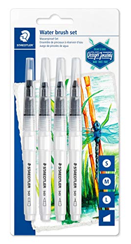 Pincel de Água STAEDTLER 949-SBK4-C (Multicor - 1 Un) Staedtler - Ferramentas de medição e marcação de artesanato - pincel agua, staedtler, multicor, depósito, pintura acuarela