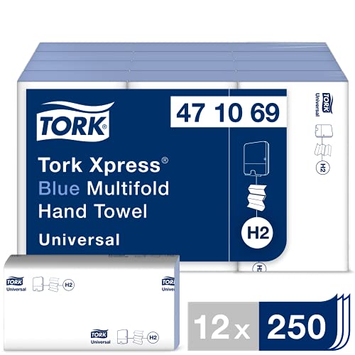 Toalhas de Papel TORK Xpress (Azul - 25 x 30 cm) Tork - Papel toalha - 25 x 30 cm, higiênico, multiuso