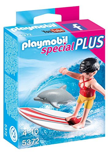 PLAYMOBIL 70283 Surfer (Idade Mínima Recomendada: 4 anos) PLAYMOBIL - Conjuntos de brinquedos - surfer, prancha, remos, tubarão, corvo