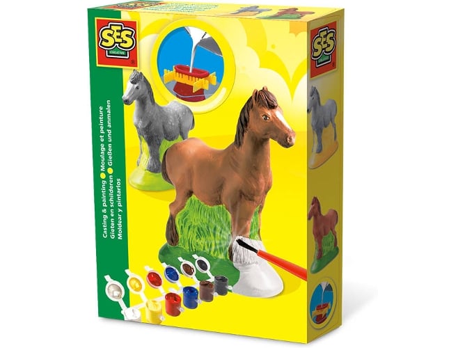 Conjunto de Moldes e Pintura SES CREATIVE Horse Casting and Painting Set SES CREATIVE - Kits de artesanato de brinquedos - conjunto, moldes, pintura, cavalo, criar