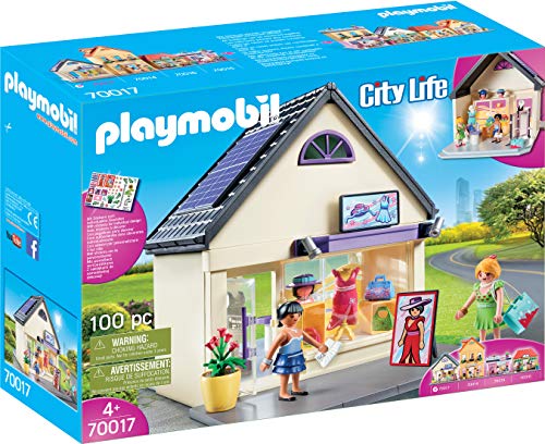 Playmobil 70017 City Life My Trendy Boutique (Jogos de Construção) PLAYMOBIL - Conjuntos de brinquedos - loja de moda, personagens, vitrine decorada, autocolantes