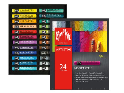 Caixa de 24 Lápis Pastéis CARAN D'ACHE Neopastel Caran d'Ache - Pasteis de cera - 24 lápis, pastéis, neopastel