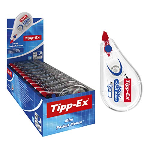 TIPP-EX Mini Pocket Mouse 6 M X 5 Mm 10 Unidades Tipp-Ex - Correção de fluídos, canetas e fitas - escrever, preciso, suave, uniforme