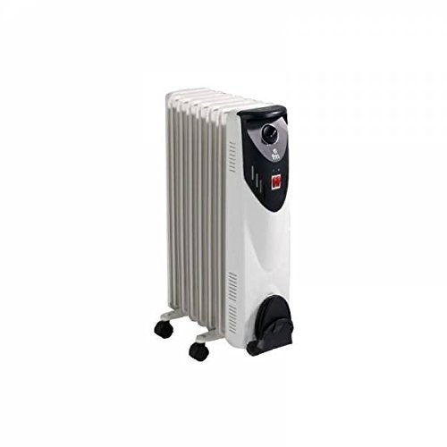 Aquecedor Emissor Térmico FM MINI BR-15 2000 W FM - Aquecedores portáteis - 2000 W, termostato regulável, preto branco
