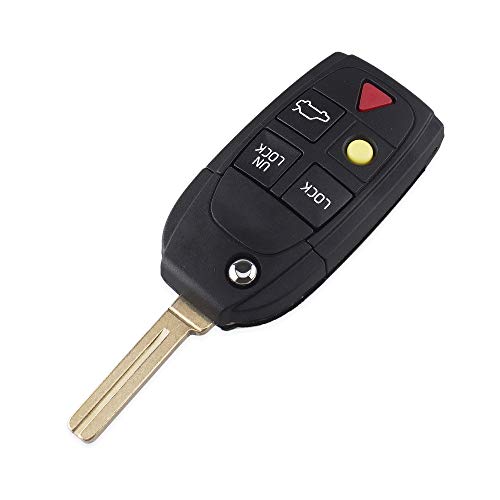 Novo Repuesto de 5 Botões de Controle Remoto Plegável para Volvo Xc70 Xc90 V50 V70 S60 S80 C30 kuyuansu - Segurança e proteção para veículos - 5 botões, remoto plegável, VOLVO XC70, volvo xc90, VOLVO V50