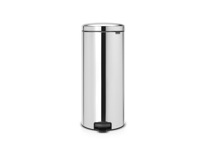 Caixa de Lixo BRABANTIA Newicon (Prateado) Brabantia - Lixeiras e cestos de lixo - design moderno, tampa suave, base antiderrapante, 30 litros