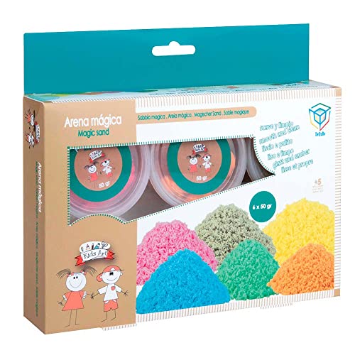 Jogo de Tabuleiro DEQUBE Arena Mágica (Idade Mínima: 3) DEQUBE - Materiais de arte e artesanato - 100 grãos, areia colorida, 6 botes, suave lavável