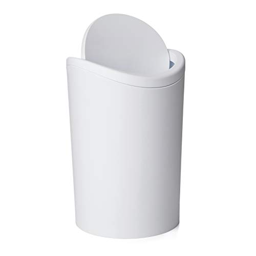 Caixote do Lixo TATAY com Tampa (Branco - 6L) Plásticos Ta-tay S.A. - Lixeiras e cestos de lixo - 6L, plástico resistente, tampa, design moderno