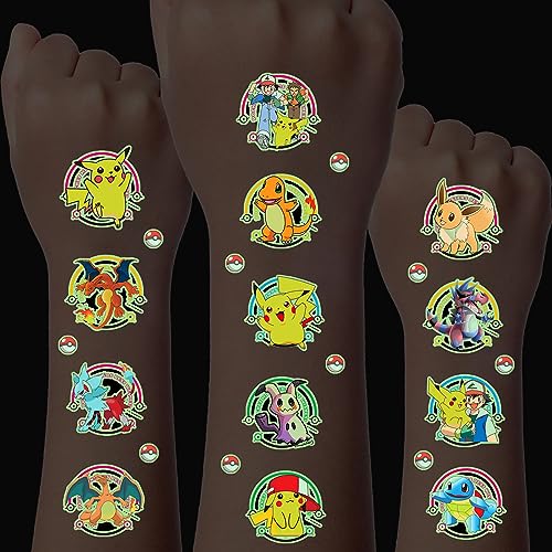 Autocolantes Decorativos LUMINOUS TATTOO 8 Folhas (Idade Mínima: 3) Yicoonuo - Tatuagens temporárias - autocolantes, decorativos, luminoous tattoo, 8 folhas, idade mínima: 3
