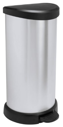 Caixote do Lixo CURVER com Pedal (40 L) KETER - Lixeiras e cestos de lixo - 40 L, pedal, antiestático, fecho soft-close