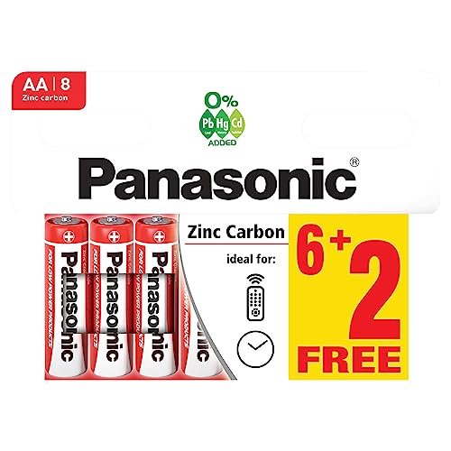 Pilha Recarregável PANASONIC AA (8 unidades) Panasonic - Baterias - 2200 mAh, 1,5 V, aa, alcalino