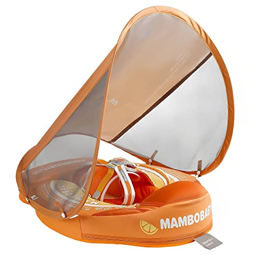 Flutuador MAMBOBABY com Guarda-Sol e Cabeça Amovível (0-6 meses) HECCEI - Colchões e espreguiçadeiras de piscina - guarda-sol, cabeça amovível, 0-6 meses