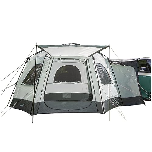 Tenda SKANDIKA Pitea Dome (Azul - Algodão - 400x250x220 cm) Skandika - Barracas - azul, algodão, 400x250x220 cm, aquecimento elétrico