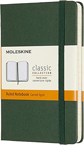 Caderno Pautado Moleskine Pocket Green Olive Moleskine - Cadernos e bloco de notas - pautado, moleskine, pocket, verde