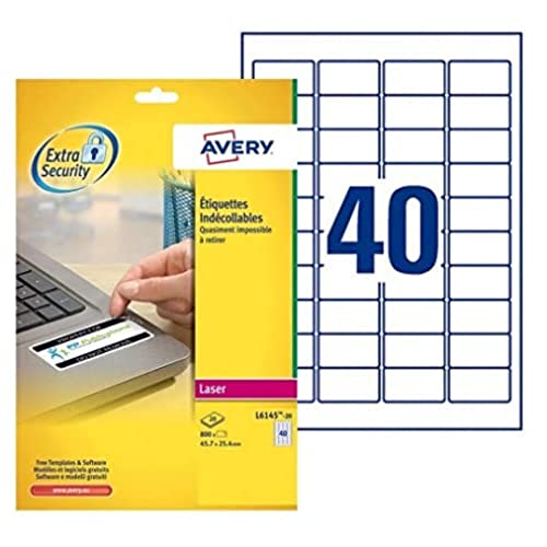 Etiqueta para Impressão Avery L6145-20 | Branco Avery - Papel de impressora e copiadora - impressão, branco