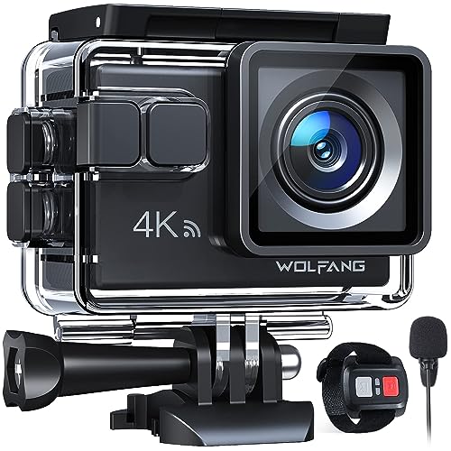 Action Cam WOLFGANG Ga100 (4K - 20 MP - Até 120 min de autonomia) WOLFANG - Câmaras de vídeo - 4k, 20 mp, 120 min autonomia, avchd, mp4