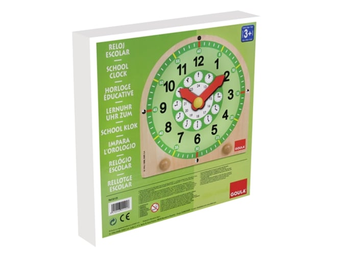 Relógio de Mesa LEARNING CLOCK Jumbo Goula (Multicor) Goula - Brinquedos educativos - multicor, madeira, educativos