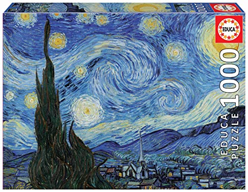Puzzle EDUCA BORRAS The Starry Night 1000 EDUCA - Quebra-cabeças de encaixar - 1000 peças, estrela de Vênus, aquarela, 68x48 cm