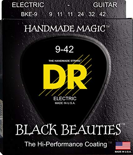Set Corda para Guitarra Elétrica DR Strings Bke-9 Preto DR - Acessórios para guitarra - guitarra elétrica, conjunto cordas, preto, 0,9mm, 0,11mm