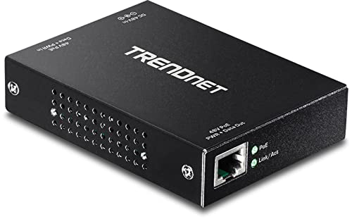 Extensor de Rede TRENDNET TPE-E100 em Preto Trendnet - Redes - 100 metros, poe, 2w, led