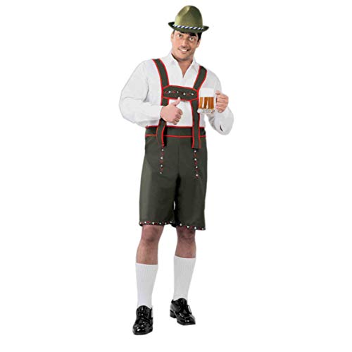 Fato de Homem TIROLER LEATHERHOSE Leatherskirt Castanho (L) Guirca - Fantasias - couro, castanho, L