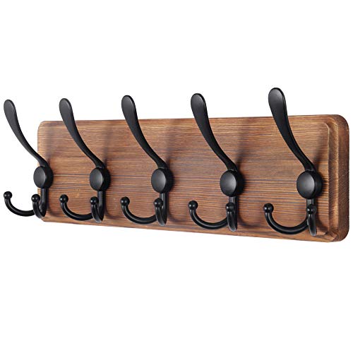 Suporte de Parede SKOLOO 1-2-3 (Castanho - 44 x 6.7 x 13 cm) SKOLOO - Cabides para casacos e chapéus - castanho, 44x6.7x13cm