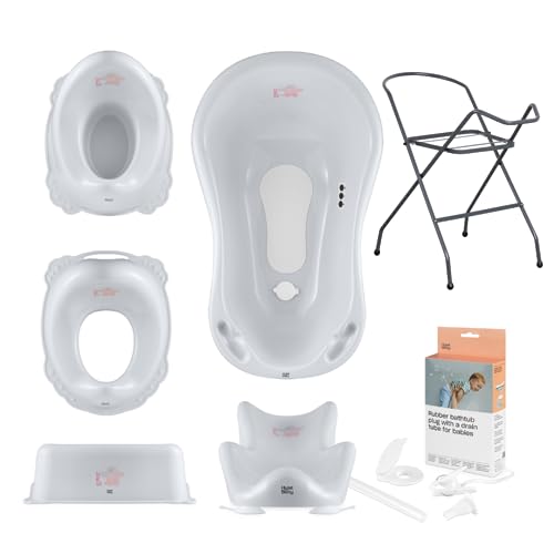 Conjunto de Banho HYLAT Baby Set 7 Cinza Hylat Baby - Móveis para bebês e crianças pequenas - conjunto, banho, hylat, baby set, cinza