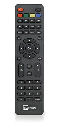 Comando para TV TELE SYSTEM CONTROL (Universal - Preto) TELE System - Controlos remotos - universal, preto