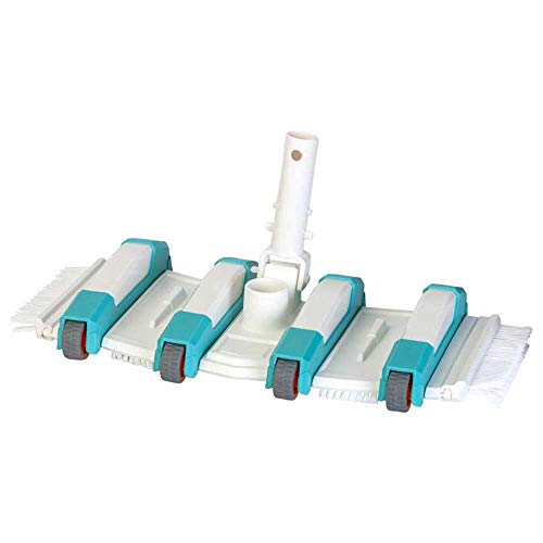 Escova de Limpeza de Fundo Manual com Cabeça Flexível e Rodas Gre - Aspiradores e varreduras de piscina - limpeza, fundo, flexível, rodas